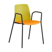 Origpic b bac — Choice – Plaststol med armstöd och svart stativ