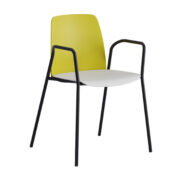 Origpic b — Choice – Plaststol med armstöd och svart stativ