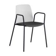 Origpic cb — Choice – Plaststol med armstöd och svart stativ