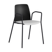 Origpic f cf — Choice – Plaststol med armstöd och svart stativ