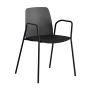 Origpic d — Choice – Plaststol med armstöd och svart stativ