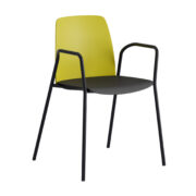 Origpic af — Choice – Plaststol med armstöd och svart stativ