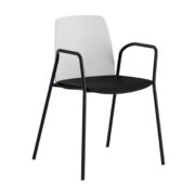 Origpic b f — Choice – Plaststol med armstöd och svart stativ