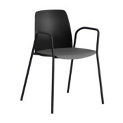 Origpic f — Choice – Plaststol med armstöd och svart stativ