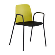 Origpic b — Choice – Plaststol med armstöd och svart stativ