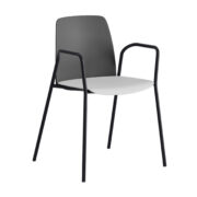 Origpic a d — Choice – Plaststol med armstöd och svart stativ