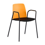 Origpic bb f — Choice – Plaststol med armstöd och svart stativ