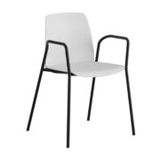 Origpic ea — Choice – Plaststol med armstöd och svart stativ