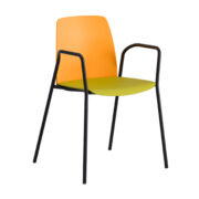 Origpic eb f — Choice – Plaststol med armstöd och svart stativ