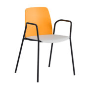 Origpic eb db — Choice – Plaststol med armstöd och svart stativ