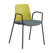 Origpic c cb — Choice – Stol med tygsits, armstöd och svart stativ