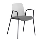 Origpic fba e — Choice – Stol med tygsits, armstöd och svart stativ