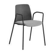 Origpic ca — Choice – Stol med tygsits, armstöd och svart stativ