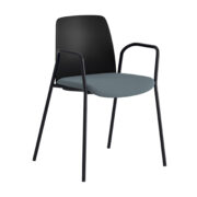 Origpic e eb — Choice – Stol med tygsits, armstöd och svart stativ