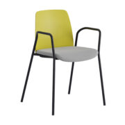 Origpic fa b e — Choice – Stol med tygsits, armstöd och svart stativ