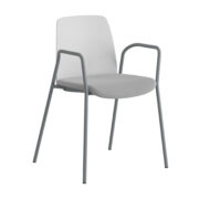 Origpic f bbb — Choice – Stol med tygsits, armstöd och silver stativ