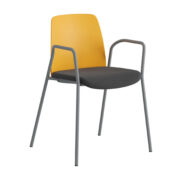 Origpic ba c — Choice – Stol med tygsits, armstöd och silver stativ