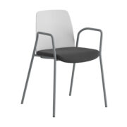 Origpic dd fd — Choice – Stol med tygsits, armstöd och silver stativ