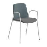 Origpic b a — Choice – Tygklädd stol med armstöd och vitt stativ