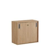 Origpic dd — Småland Skjutdörrskåp ek – Bredd 80 cm x Höjd 72 cm.  Dörrar Vit, grå eller ek.