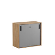 Origpic f a — Småland Skjutdörrskåp ek – Bredd 80 cm x Höjd 72 cm.  Dörrar Vit, grå eller ek.