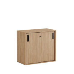Origpic f ec — Småland Skjutdörrskåp ek – Bredd 80 cm x Höjd 72 cm. Dörrar Vit, grå eller ek.
