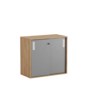 Origpic b cc a — Småland Skjutdörrskåp ek – Bredd 80 cm x Höjd 72 cm.  Dörrar Vit, grå eller ek.