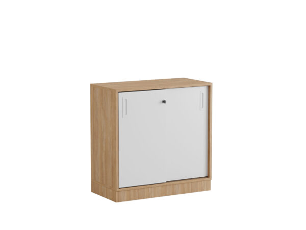 Origpic fa — Småland Skjutdörrskåp ek med sockel –  80 cm x 80 cm