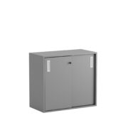 Origpic af bf — Småland Skjutdörrskåp grå  – Bredd 80 cm x Höjd 72 cm.  Dörrar Vit, grå eller ek.