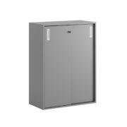 Origpic c c — Småland Skjutdörrsskåp – Bredd 80 cm x Höjd 107,5 cm, Vit, grå eller ek. Från: