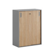 Origpic ce — Småland Skjutdörrsskåp – Bredd 80 cm x Höjd 107,5 cm, Vit, grå eller ek. Från: