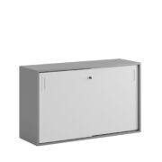 Origpic a c — Småland Skjutdörrskåp grå – Bredd 120 cm x Höjd 72 cm, Vit, grå eller ek. Från: