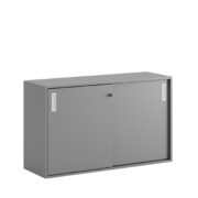 Origpic — Småland Skjutdörrskåp grå – Bredd 120 cm x Höjd 72 cm, Vit, grå eller ek. Från: