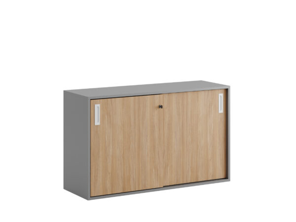 Origpic a fa — Småland Skjutdörrskåp grå – Bredd 120 cm x Höjd 72 cm, Vit, grå eller ek. Från: