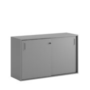 Origpic b — Småland Skjutdörrskåp grå – Bredd 120 cm x Höjd 72 cm, Vit, grå eller ek. Från: