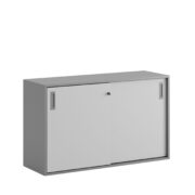 Origpic a — Småland Skjutdörrskåp grå – Bredd 120 cm x Höjd 72 cm, Vit, grå eller ek. Från: