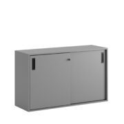 Origpic dd — Småland Skjutdörrskåp grå – Bredd 120 cm x Höjd 72 cm, Vit, grå eller ek. Från: