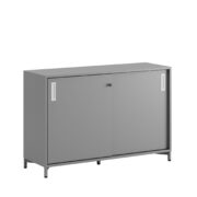 Origpic dc — Småland Skjutdörrskåp grå med metallfötter – Bredd 120 cm x Höjd 80 cm, Vit, grå eller ek. Från: