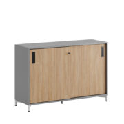 Origpic e c df — Småland Skjutdörrskåp grå med metallfötter – Bredd 120 cm x Höjd 80 cm, Vit, grå eller ek. Fr