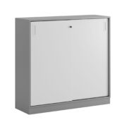 Origpic ded — Småland skjutdörrskåp grå med sockel – Bredd 120 cm x Höjd 115,5 cm, Vit, grå eller ek. Från: