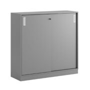 Origpic d fdee — Småland skjutdörrskåp grå med sockel – Bredd 120 cm x Höjd 115,5 cm, Vit, grå eller ek. Från: