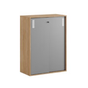 Origpic e — Småland Skjutdörrskåp – Bredd 80 cm x Höjd 107,5 cm, Vit, grå eller ek. Från: