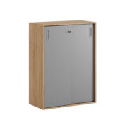 Origpic a a — Småland Skjutdörrskåp – Bredd 80 cm x Höjd 107,5 cm, Vit, grå eller ek. Från: