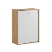 Origpic e — Småland Skjutdörrskåp – Bredd 80 cm x Höjd 107,5 cm, Vit, grå eller ek. Från: