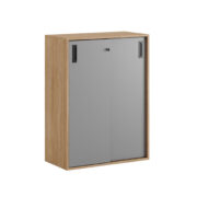 Origpic c c — Småland Skjutdörrskåp – Bredd 80 cm x Höjd 107,5 cm, Vit, grå eller ek. Från: