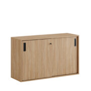 Origpic ddbf — Småland Skjutdörrskåp ek – Bredd 120 cm x Höjd 72 cm, Vit, grå eller ek. Från: