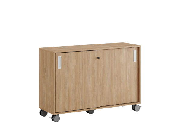 Origpic ac a c — Småland Skjutdörrskåp ek med hjul – 120×81 cm