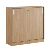 Origpic e e — Småland skjutdörrskåp ek med sockel – Bredd 120 cm x Höjd 115,5 cm, Vit, grå eller ek. Från: