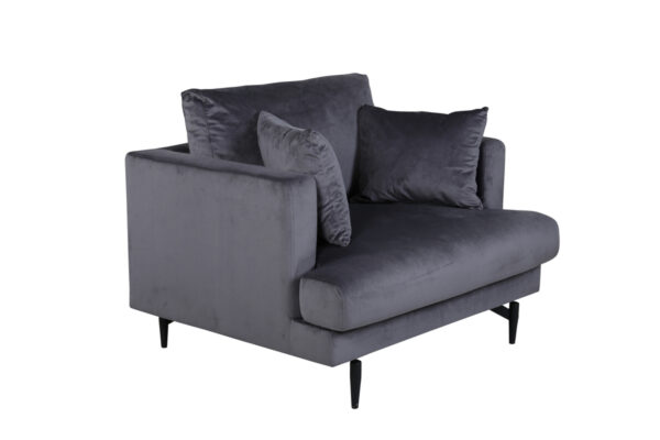 Origpic bed — Sofia Fåtöljer – 4 färger – Beige, grå, mörkgrå, eller svart