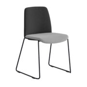 Origpic ef — Choice – Tygklädd stapelbar stol med svarta medar